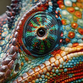 Close-up of a chameleon eye by Jonas Weinitschke