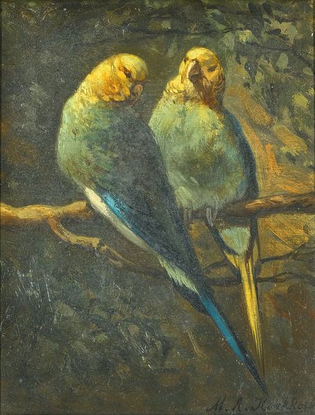 Papegaaien, Marinus Adrianus Koekkoek van Meesterlijcke Meesters