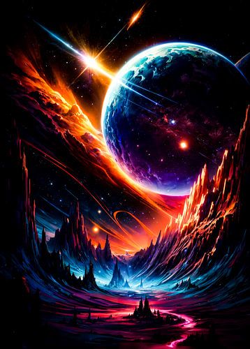 Fantasy Outer Space Planet Earth