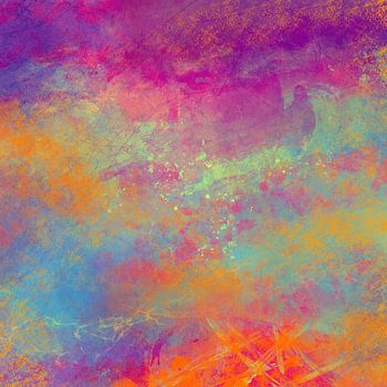 Colourful Abstract Digital Painting | Modern Wall Art & -style Abstract Art Print