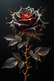 BLACK ROSE : La rose sombre d’or et d’ombre sur INFERAURUM