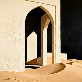 Arabische Bögen in der Wüste 3 von Johannas Art Creations