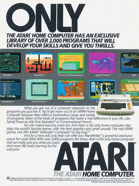 Vintage Werbung 1983 ATARI computer von Jaap Ros