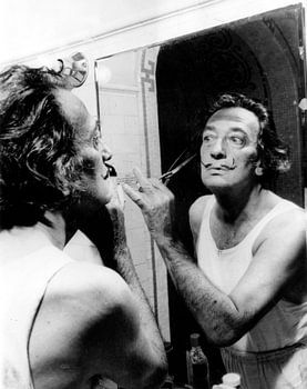 Salvador Dali Cutting his Mustache