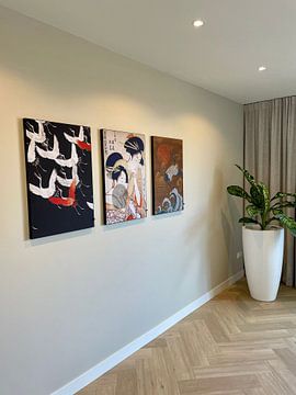 Kundenfoto: traditionelle japanische Kurtisane von Utamaro Kitagawa von Studio POPPY