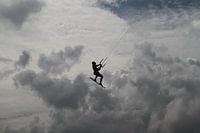 Kitesurfer in the sky