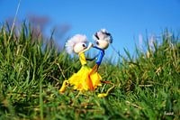 Fubby tanzt in einem Narzissenkleid.