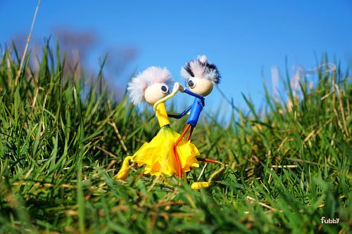 Fubby's dancing in a daffodil dress.