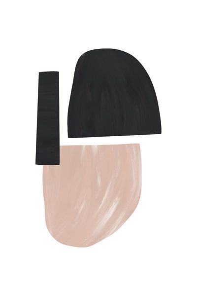 Schwarz und Beige Abstrakte Formen von uplusmestudio 