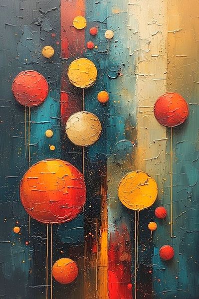 Bunte Farbkomposition 3 von Günther Heilemann