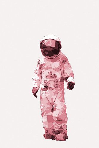 Spaceman AstronOut (blanc cassé et rouge)