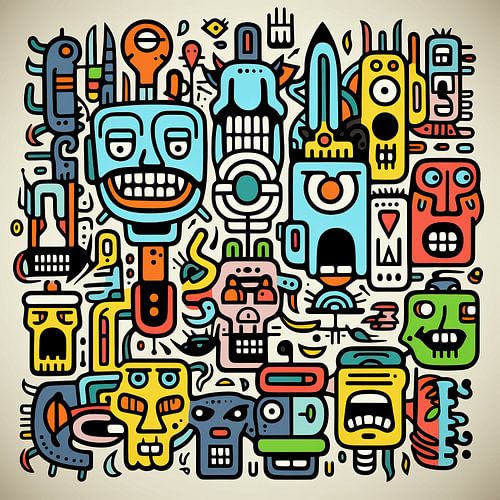 Robot Doodle Art