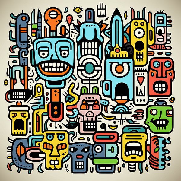 Robot Doodle Art by Art Lovers