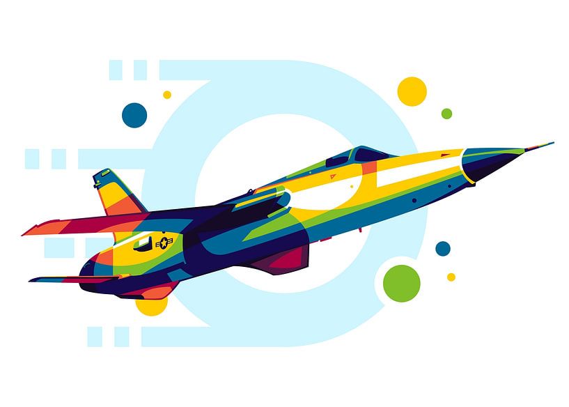 F-105 Thunderchief in Pop Art by Lintang Wicaksono