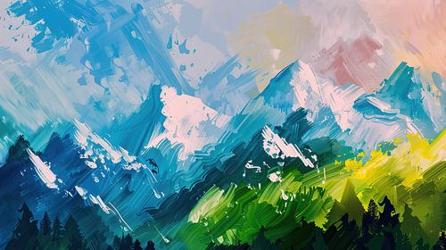 Abstract mountain landscape