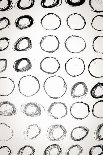 Modern, Abstract Digitaal Kunstwerk Cirkels