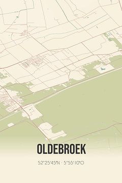 Vintage landkaart van Oldebroek (Gelderland) van Rezona