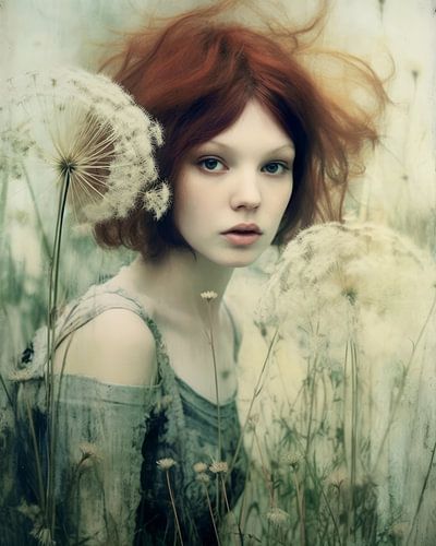 Poëtisch portret in pastelkleuren