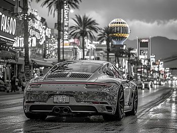 Porsche in Las Vegas _ Monochrom