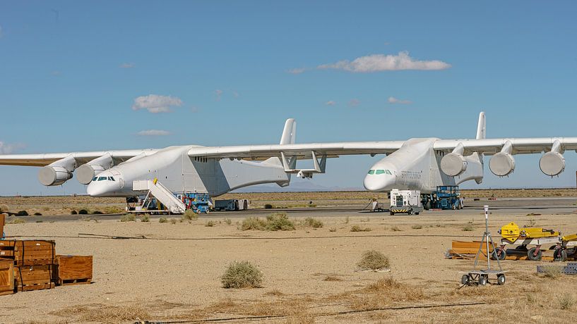 Stratolaunch spotted in the Mojave Desert. by Jaap van den Berg