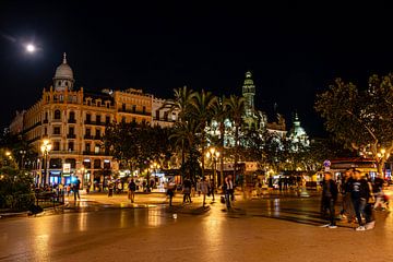 Town hall square in Valencia by Dieter Walther