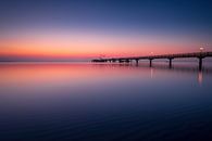 Alte Seebrücke von Scharbeutz an der Ostsee zum Sonnenaufgang. von Voss Fine Art Fotografie Miniaturansicht