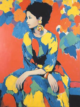 Kräftige Farben Elegante Frau von IamHome Studio