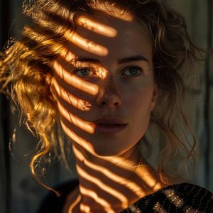 Light play portrait of a woman