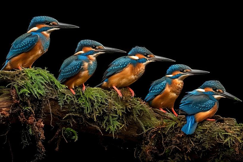 group photo kingfishers by Egon Zitter