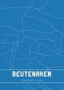 Blauwdruk | Landkaart | Beutenaken (Limburg) van Stad & Wand thumbnail
