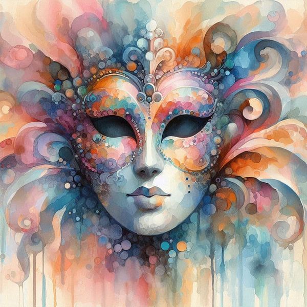 Venezianische Maske von Nicolette Vermeulen
