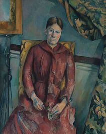 Madame Cézanne (Hortense Fiquet, 1850-1922) in a red dress, Paul Cezanne 1888-90 by MadameRuiz