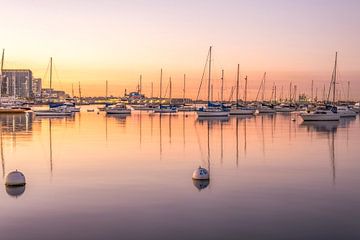 Ein warmes Glühen - der Hafen von San Diego von Joseph S Giacalone Photography