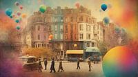 Whimsical Serenade: Balloons in City Dreams