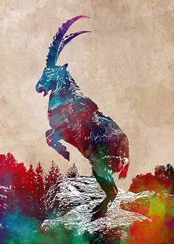 Kunst der Alpensteinböcke