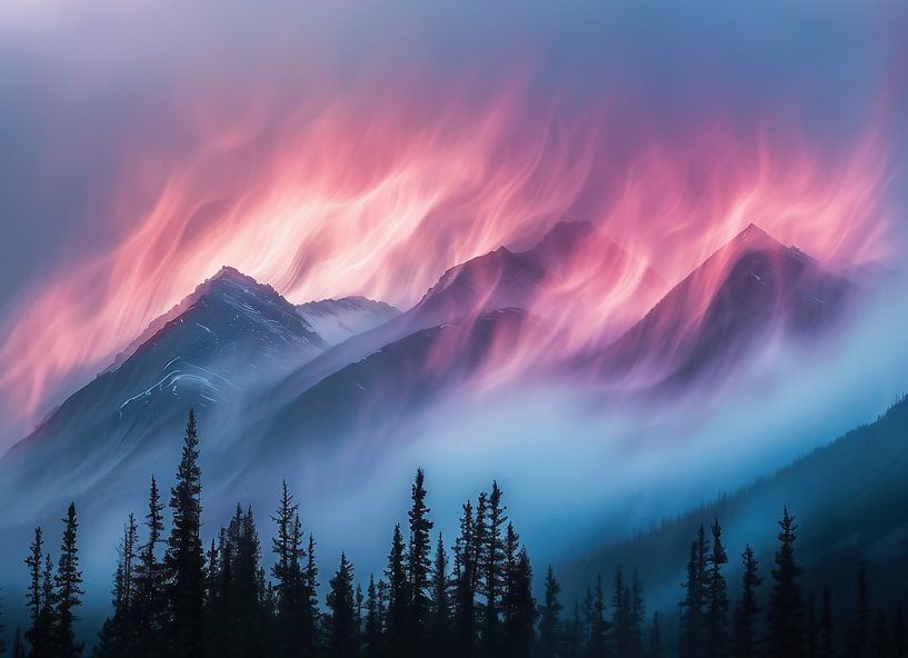 Fantastisch herfstlicht op het bergmassief van fernlichtsicht