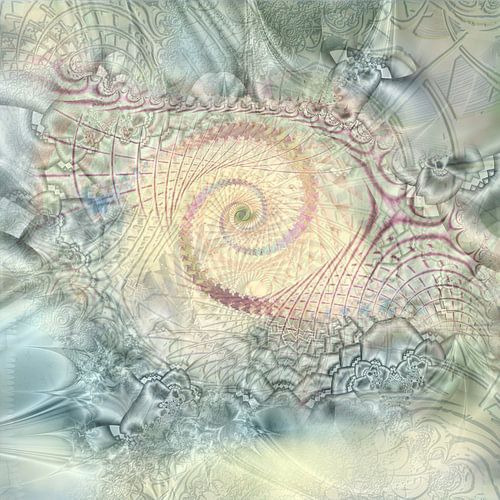 Kristallspirale in Pastellfarben von Claudia Gründler