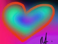Glowing Red Heart