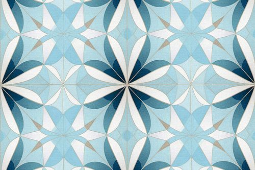Blue Art Deco Motif