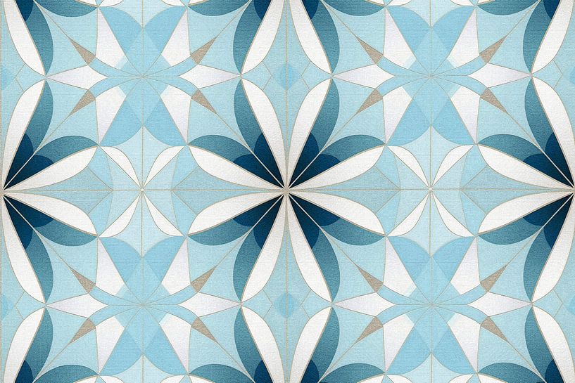 Blue Art Deco Motif by Whale & Sons