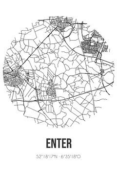 Enter (Overijssel) | Carte | Noir et blanc sur Rezona