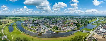 Hardenberg panorama luchtfoto van de stad aan de oever van de vecht van Sjoerd van der Wal Fotografie