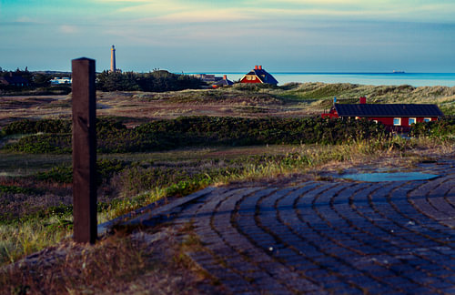 Rote Häuser bei Sonnenuntergang, Skagen