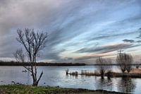 Eenzame visser in boot