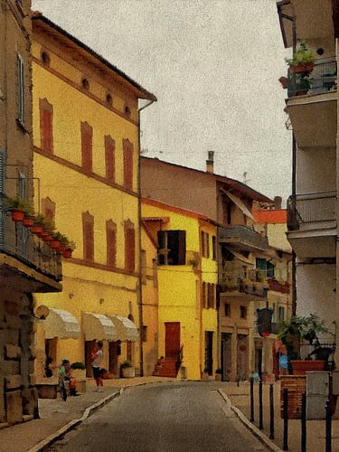 Straatbeeld Tavernelle Umbria