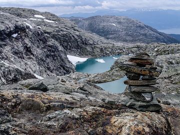 stapel stenen in Noorwegen
