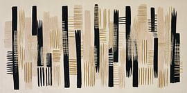 Abstrakt in Taupe und Schwarz von Bert Nijholt