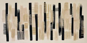 Abstrait en taupe et noir
