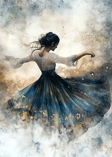 Danser aquarel schilderij #danser