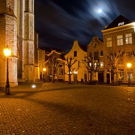 Kerkplein Hooglandse kerk in Leiden van Remco Swiers